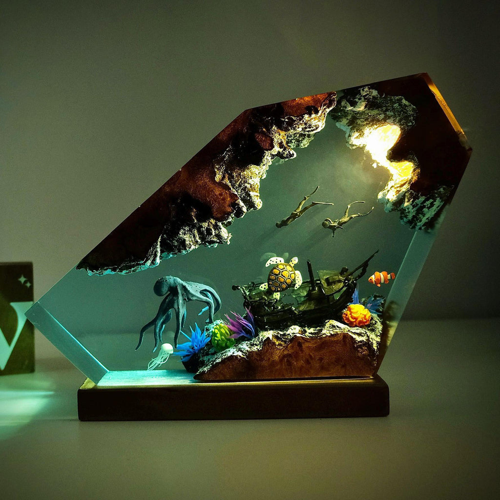 The Glow Duo — the Octopus Lamp and the Prism Cube together in one box