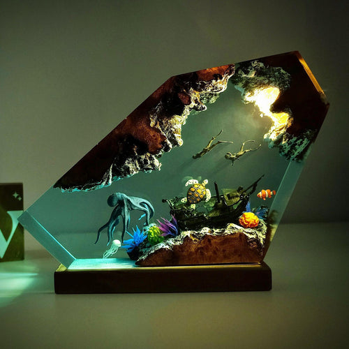 The Glow Duo — the Octopus Lamp and the Prism Cube together in one box